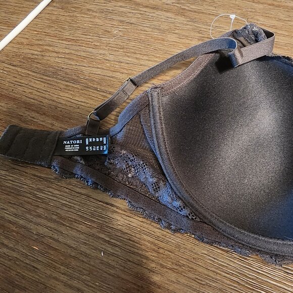 Natori Feathers Contour Underwire Plunge Black 34DDD - Picture 8 of 11